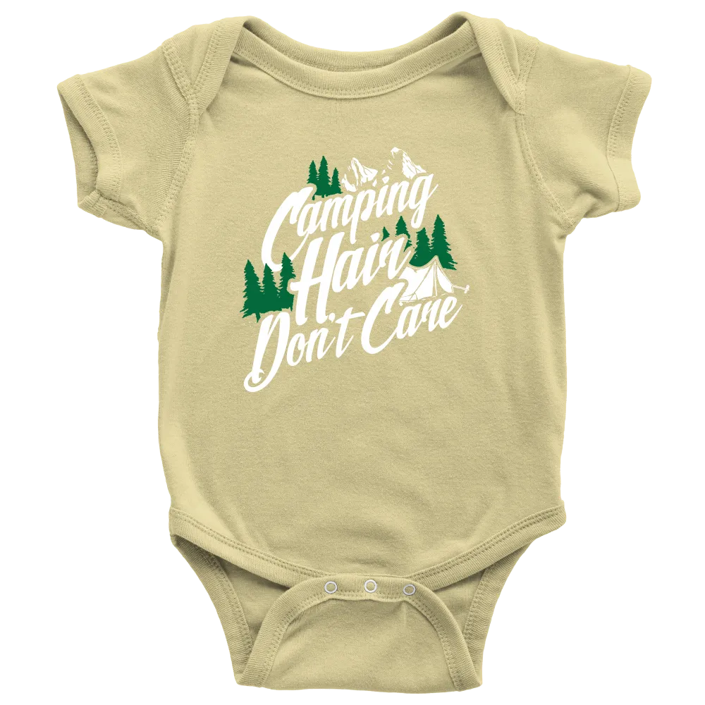 "Camping Hair Don't Care" Onesie