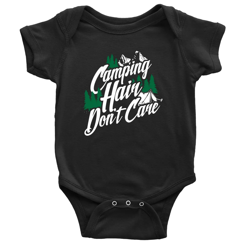 "Camping Hair Don't Care" Onesie
