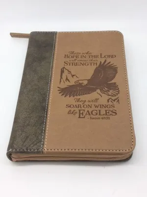"Soar on Wings like Angels " Zippered Journal with Scripture Passage Pages