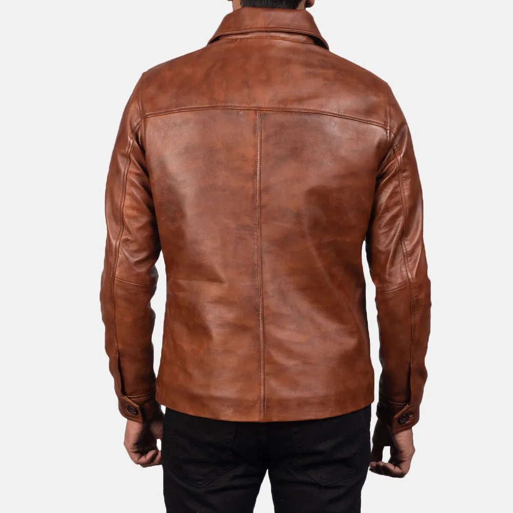 Radiance Brown Leather Jacket