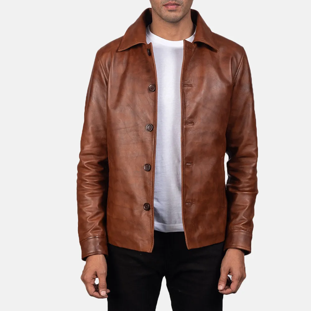 Radiance Brown Leather Jacket