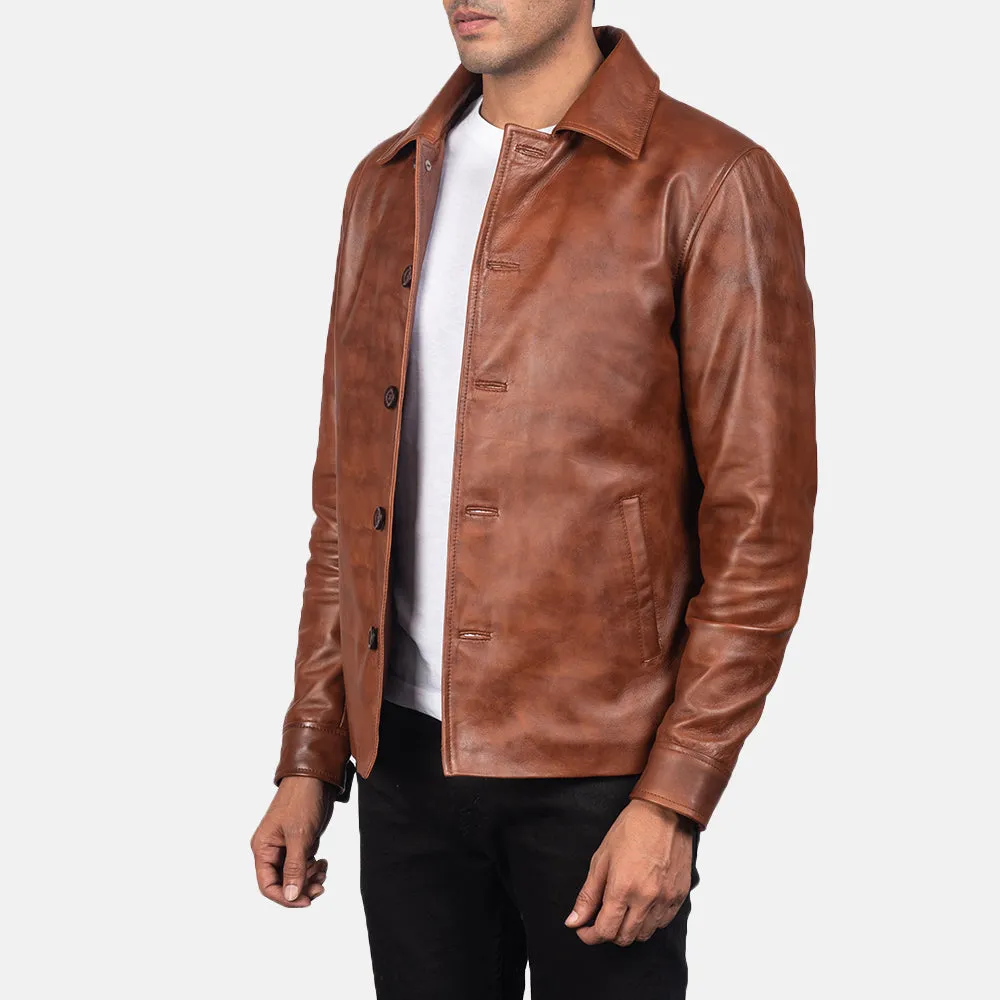 Radiance Brown Leather Jacket
