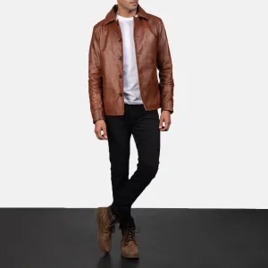 Radiance Brown Leather Jacket