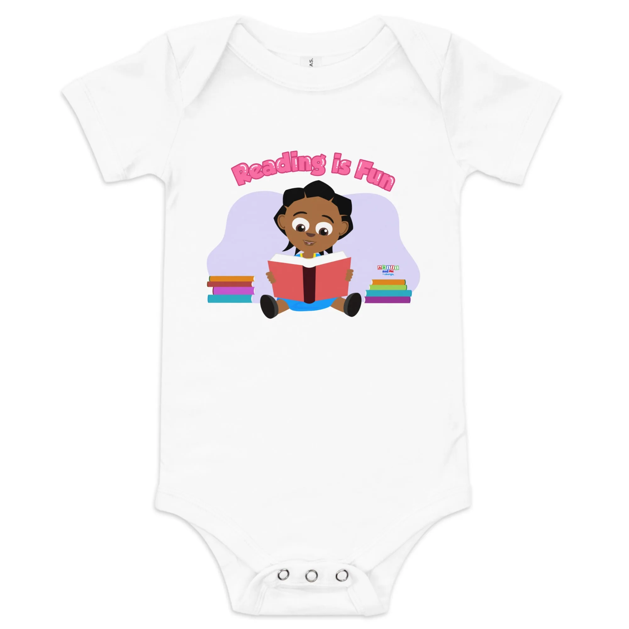 'Reading is Fun' Baby short sleeve one piece