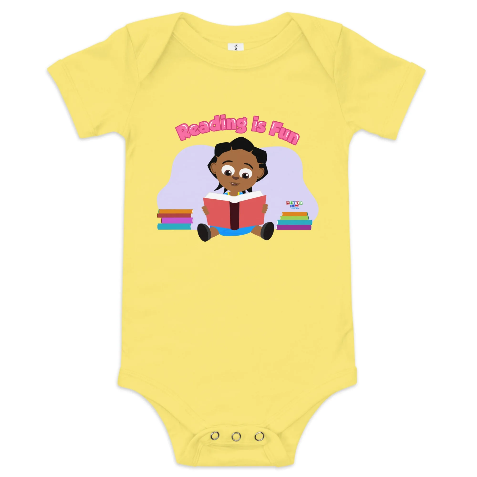'Reading is Fun' Baby short sleeve one piece