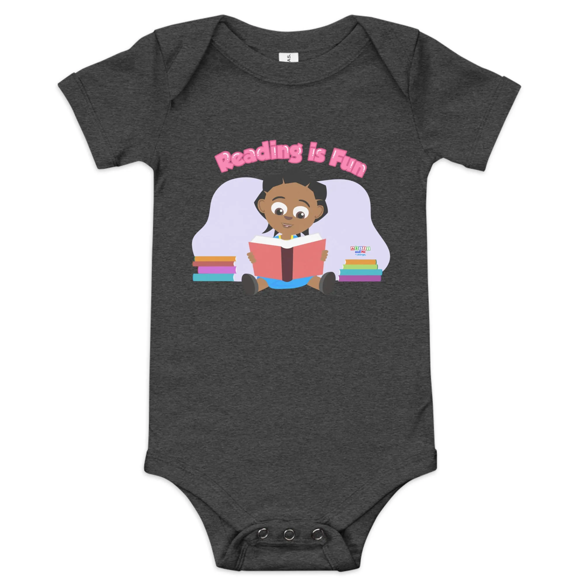 'Reading is Fun' Baby short sleeve one piece