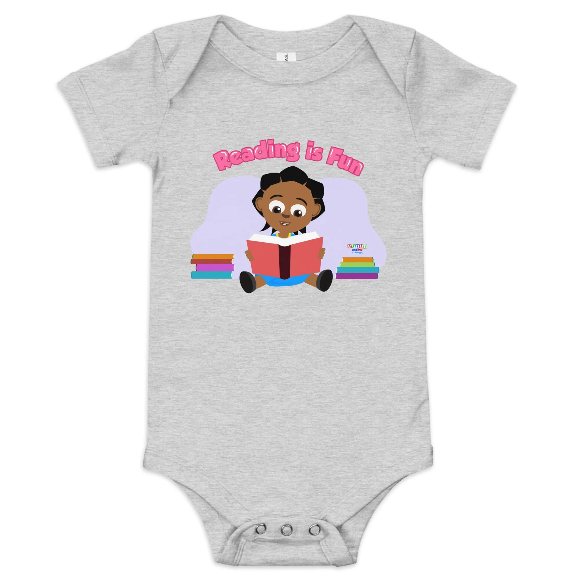 'Reading is Fun' Baby short sleeve one piece