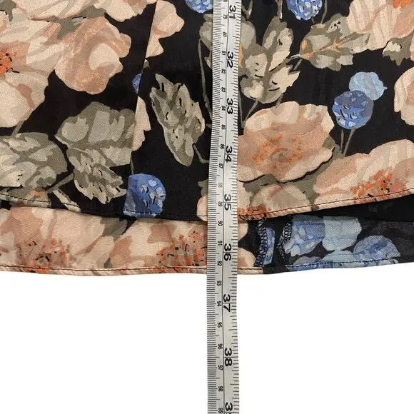 Rebecca Taylor silk long sleeve floral mini dress women’s 10