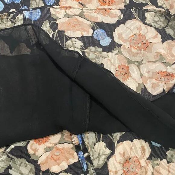 Rebecca Taylor silk long sleeve floral mini dress women’s 10