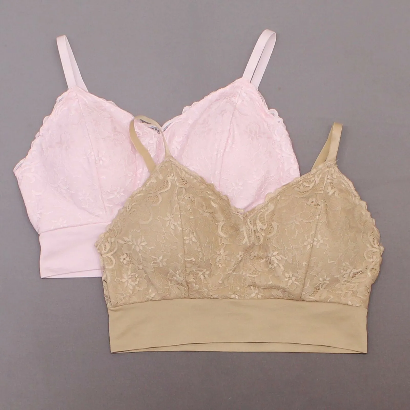 Rhonda Shear 2 Pack Lace Leisure Bras With Removable Pads