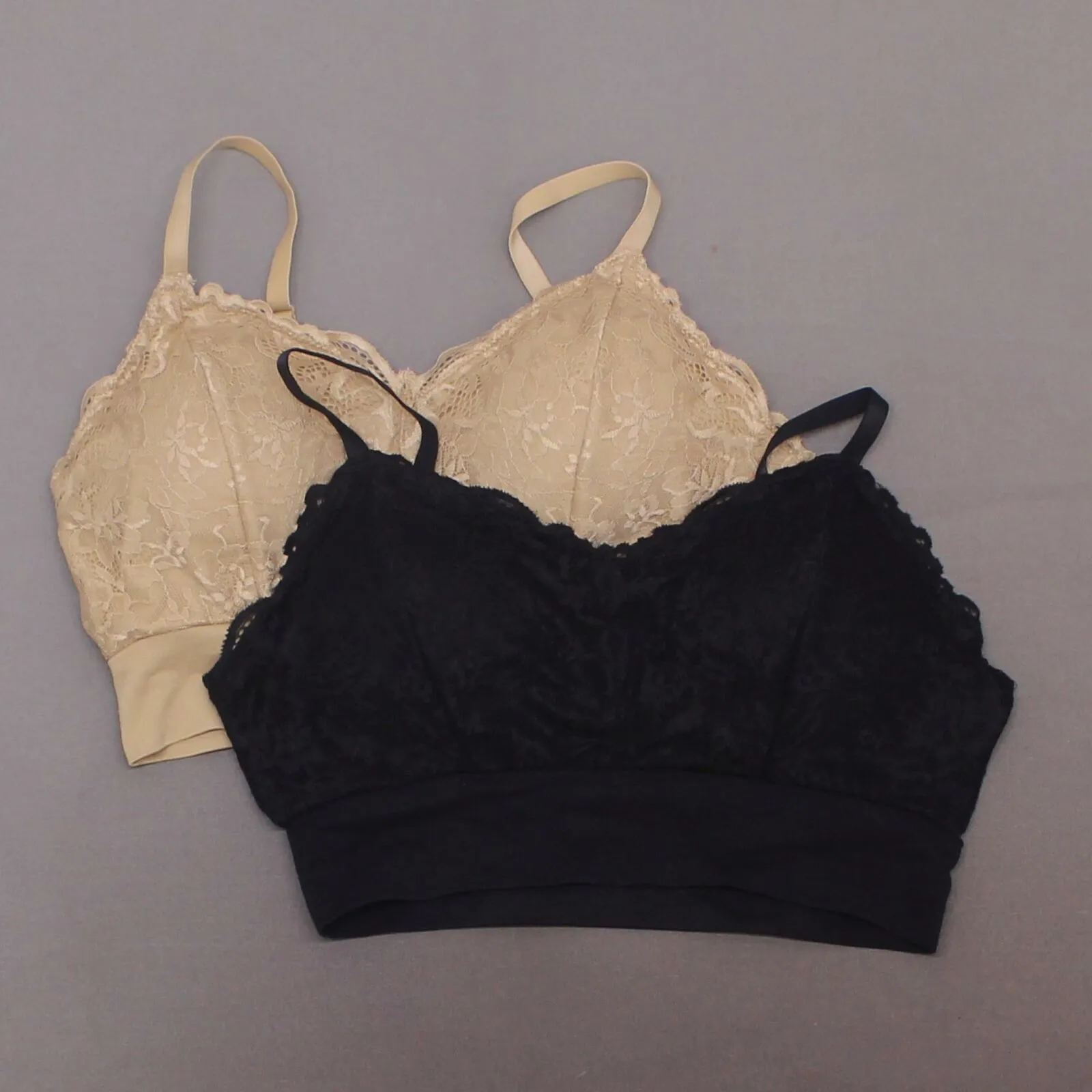 Rhonda Shear 2 Pack Lace Leisure Bras With Removable Pads