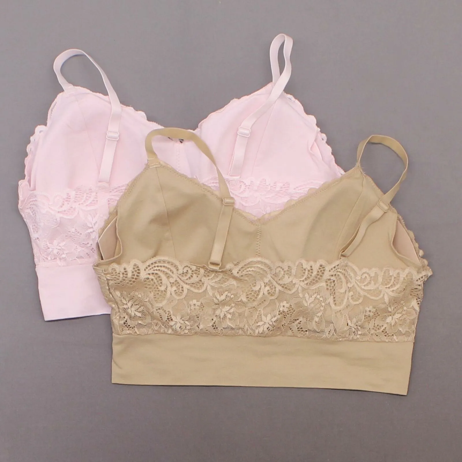 Rhonda Shear 2 Pack Lace Leisure Bras With Removable Pads