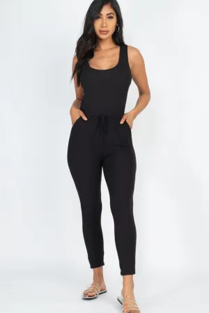 Ribbed Sleeveless Jumpsuit