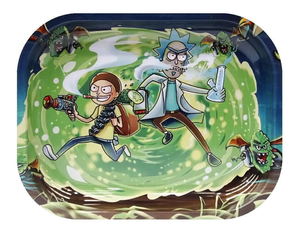 Rick and Morty Bat Fight Rolling Tray Mini
