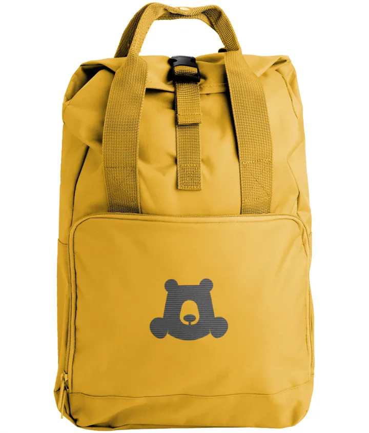 Roll Top Embroidered Backpack