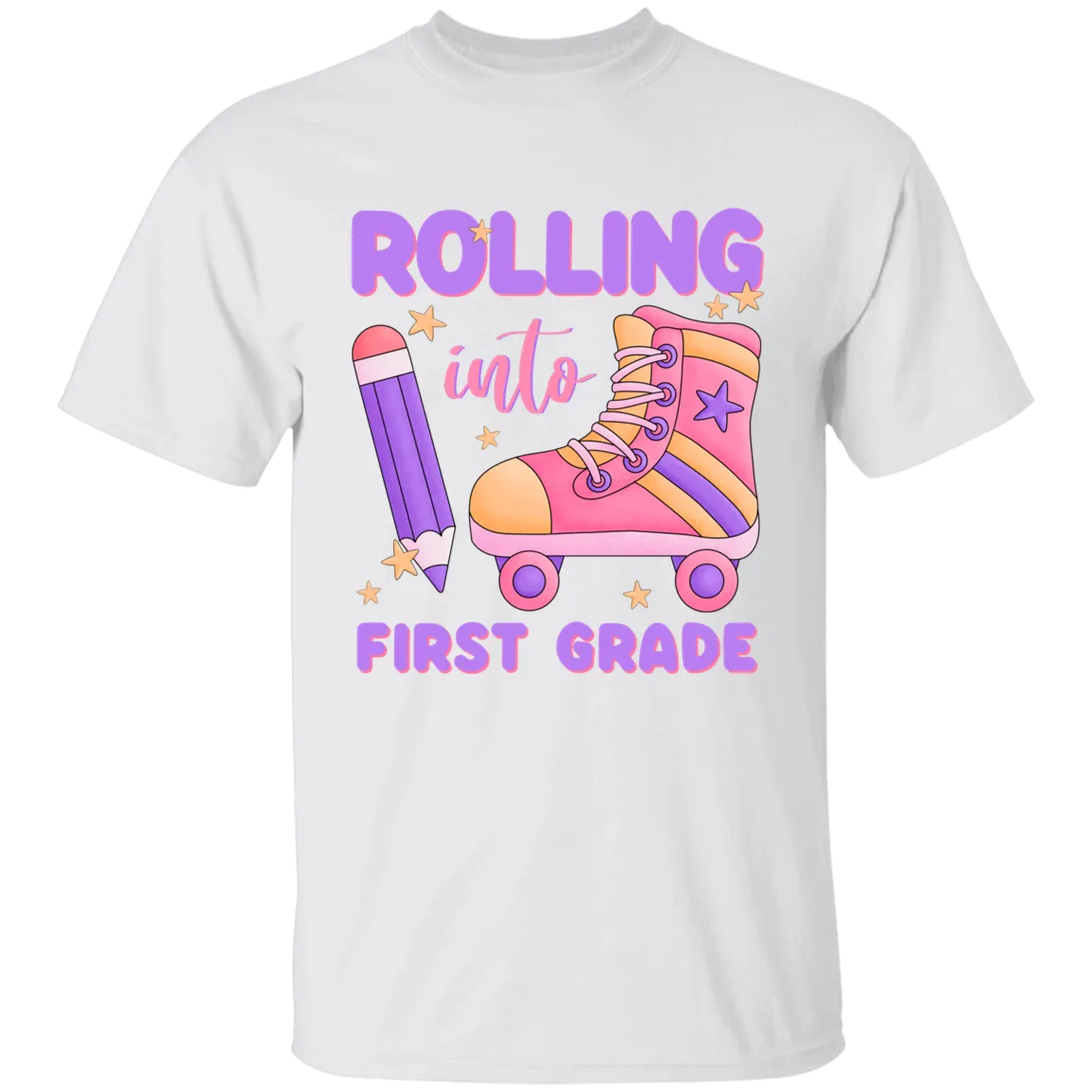 Rolling Into First Grade Youth Cotton T-Shirt
