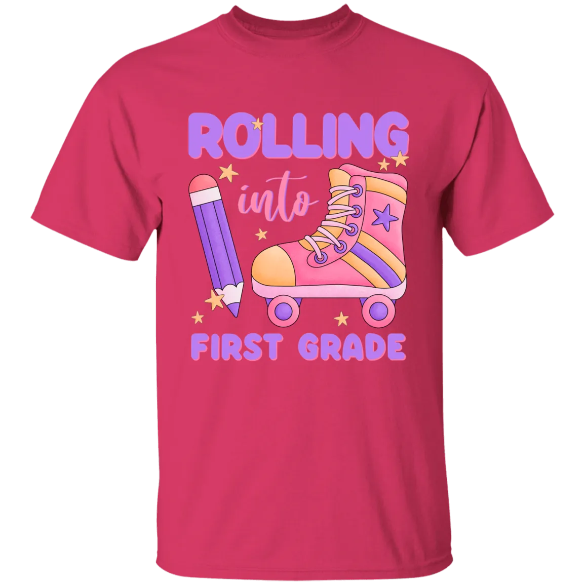 Rolling Into First Grade Youth Cotton T-Shirt