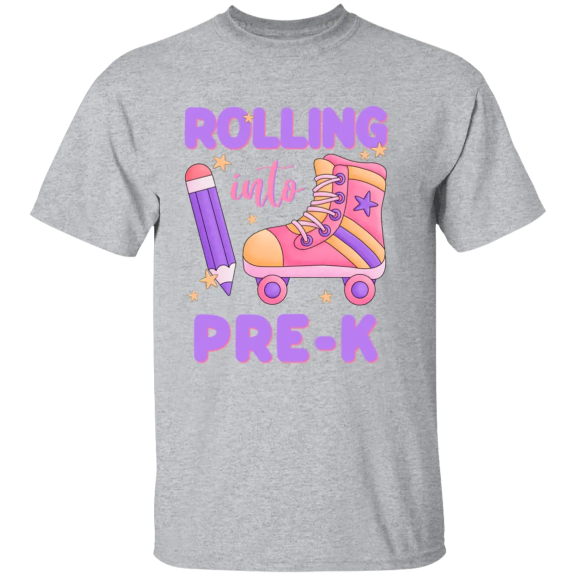 Rolling Into Pre K Youth Cotton T-Shirt