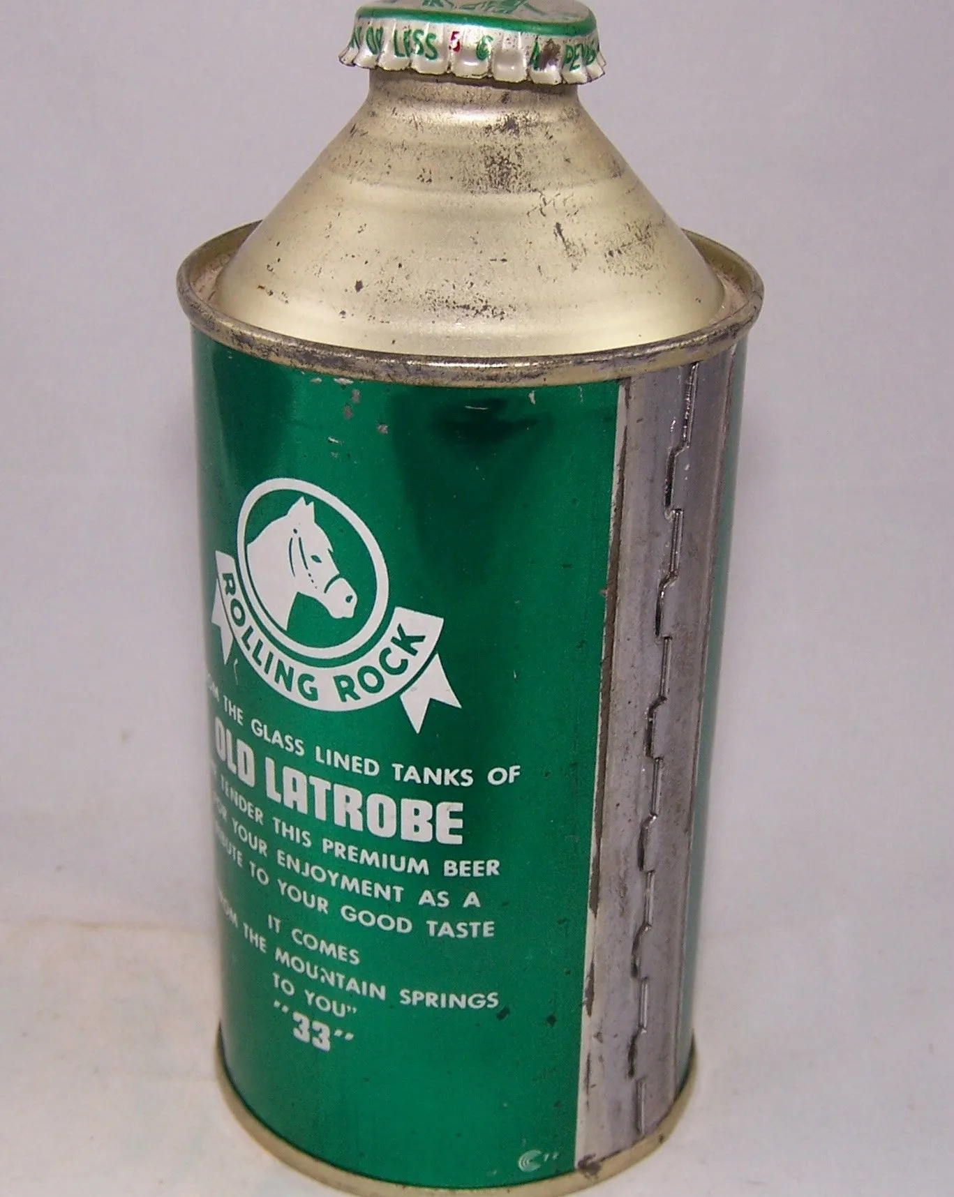 Rolling Rock Extra Pale, USBC 182-08, Grade 1/1  Sold on 11/22/15