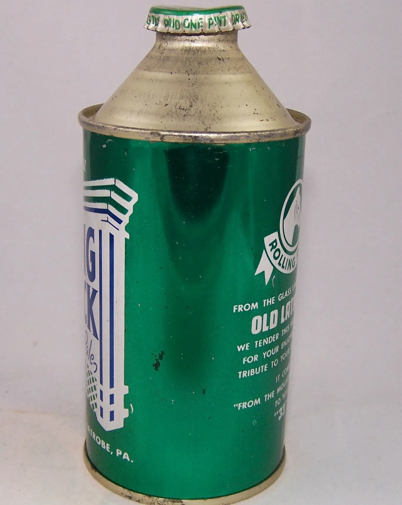 Rolling Rock Extra Pale, USBC 182-08, Grade 1/1  Sold on 11/22/15