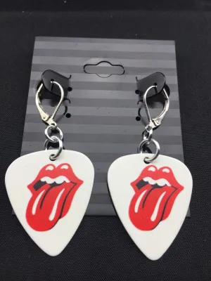 Rolling Stones Guitar Pick Earrings