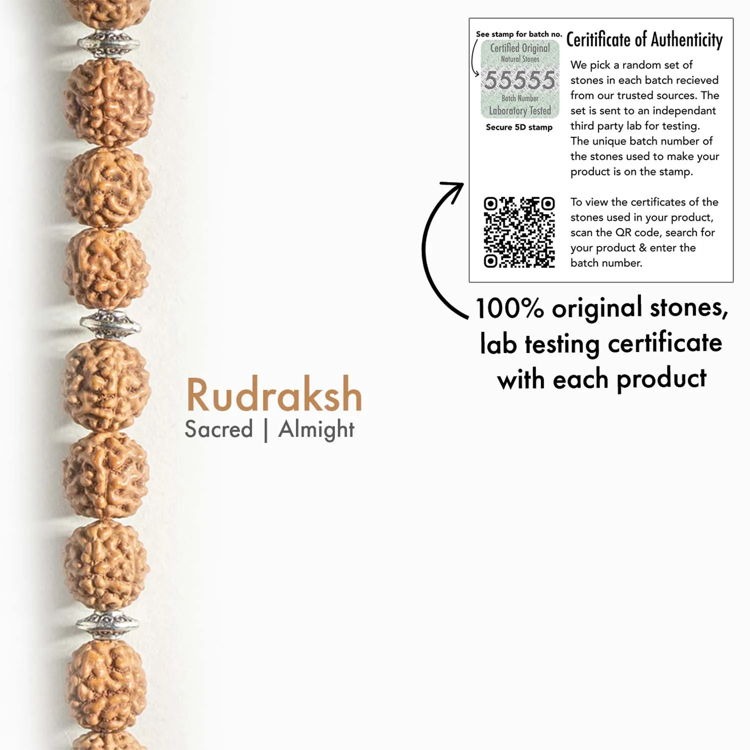 Rudraksh Natural Stone Bracelet