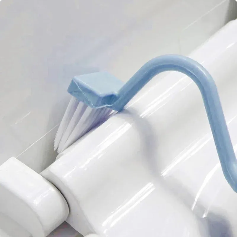 S-Shaped Toilet Brush with Curved Handle for Corner Cleaning