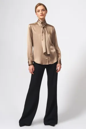 Scarf Tie Blouse - Champagne