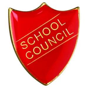 School Shield Badge (School Council) - Red 1.25in