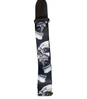 Screaming Skulls Polyester Guitar Strap