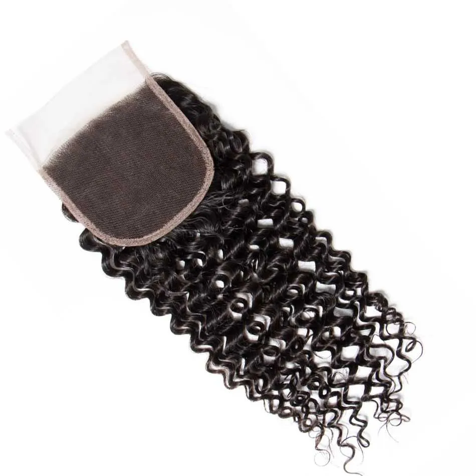 Sdamey 4x4 Lace Closure Brazilian Curly Wave Human Hair Lace Closure
