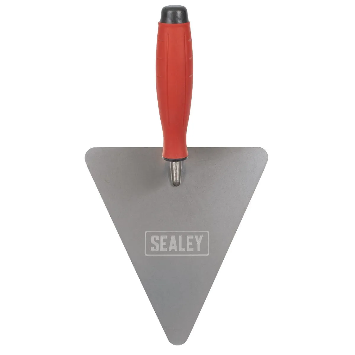Sealey Stainless Steel Triangular Brick Trowel - Rubber Handle 180mm