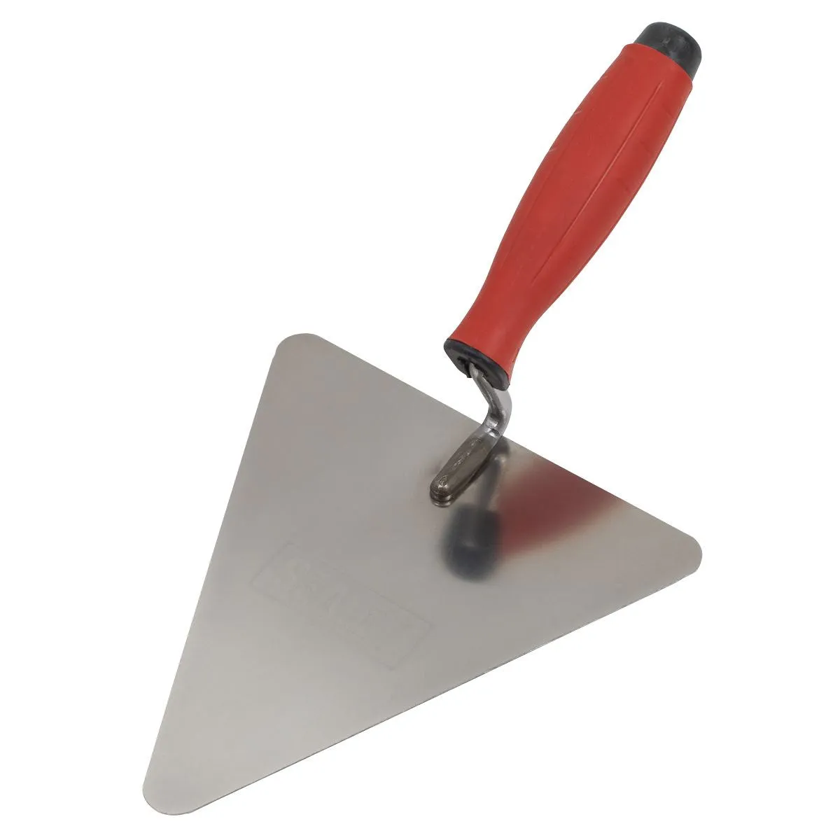 Sealey Stainless Steel Triangular Brick Trowel - Rubber Handle 180mm