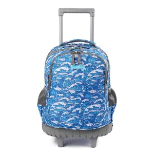 seastig Blue Waves  18 inch Rolling Backpack