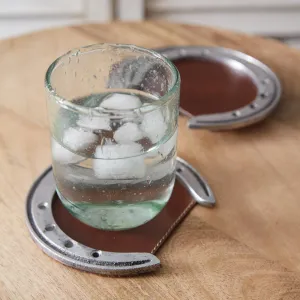 Set of 4 Rustic Horseshoe Coasters