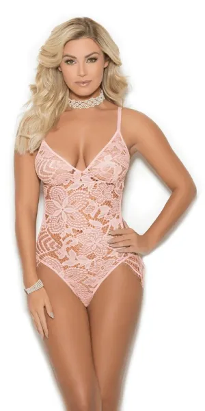 Sexy Daring Lace Teddy with Eyelash Lace Sides