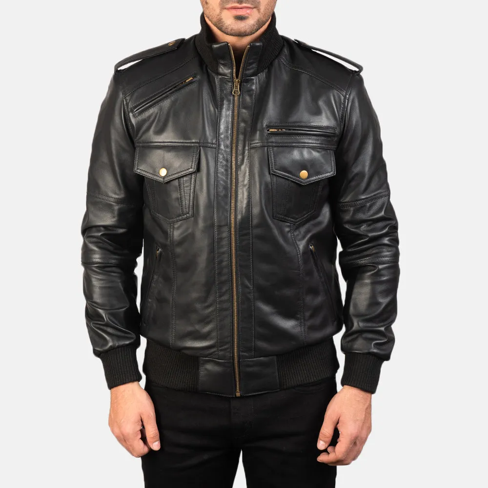 Shadow Agency Leather Bomber Jacket