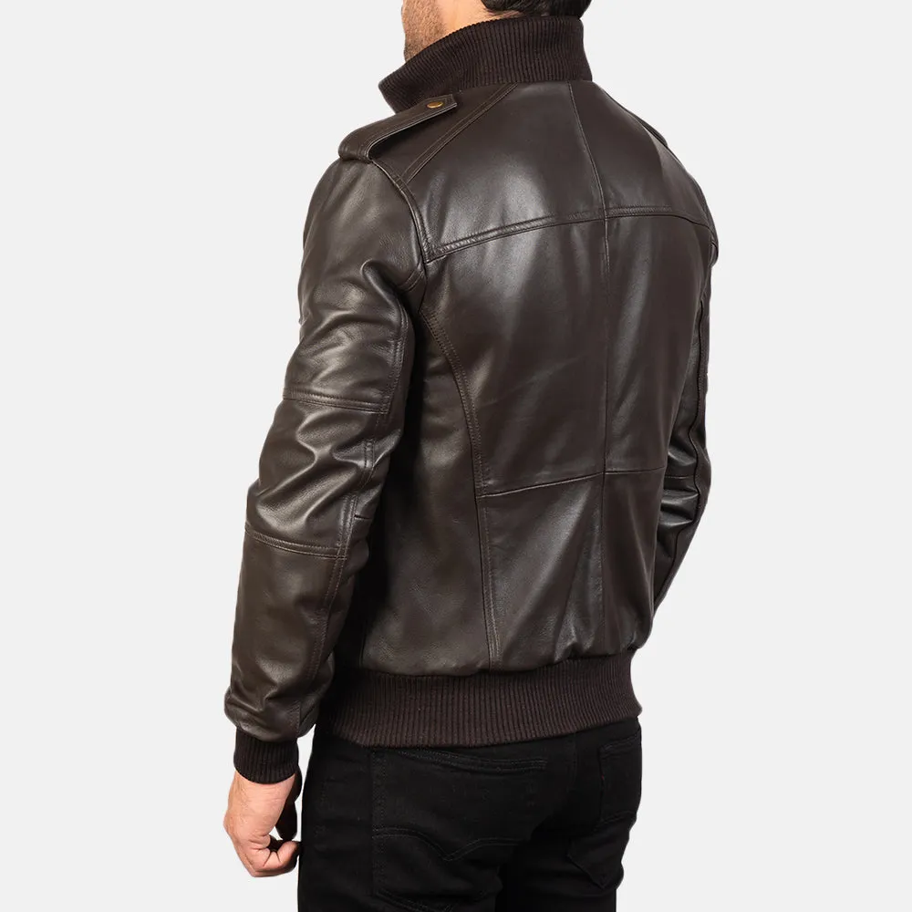 Shadow Agency Leather Bomber Jacket