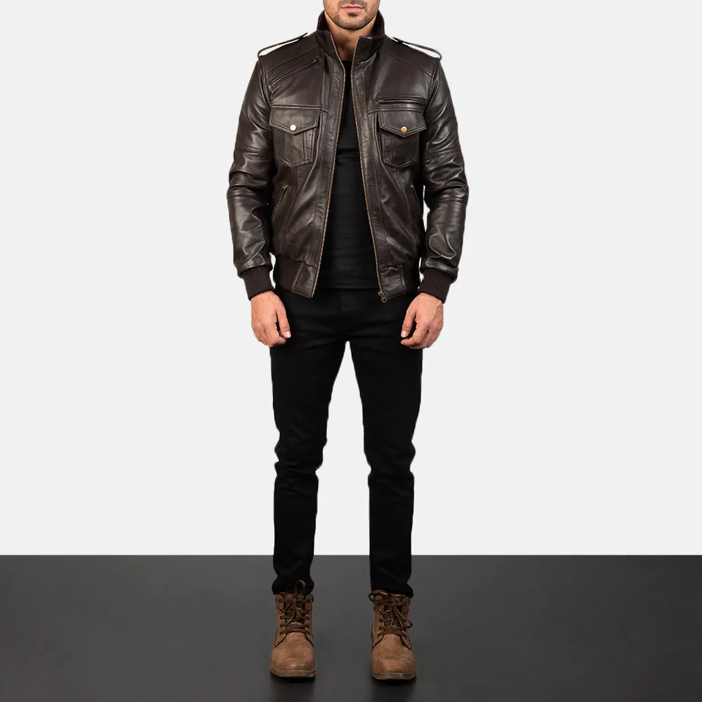 Shadow Agency Leather Bomber Jacket