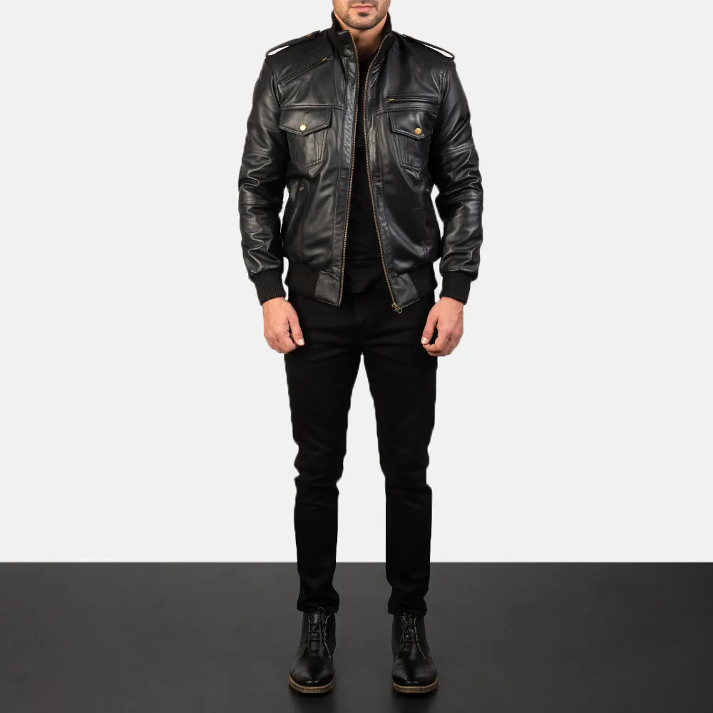 Shadow Agency Leather Bomber Jacket