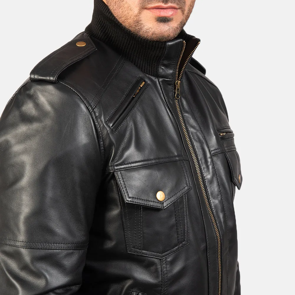 Shadow Agency Leather Bomber Jacket