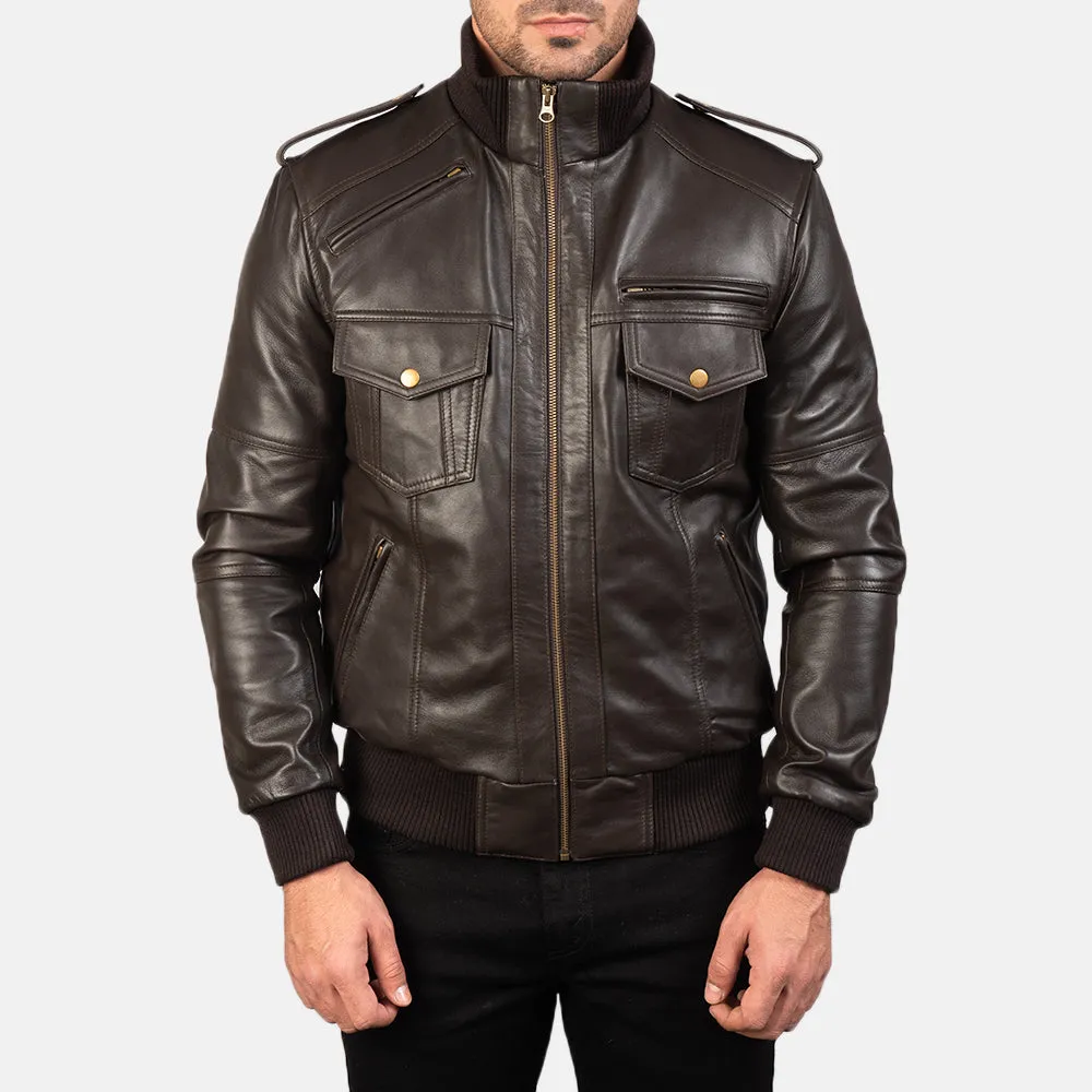 Shadow Agency Leather Bomber Jacket