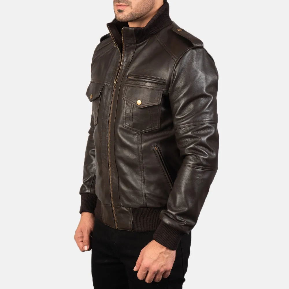 Shadow Agency Leather Bomber Jacket