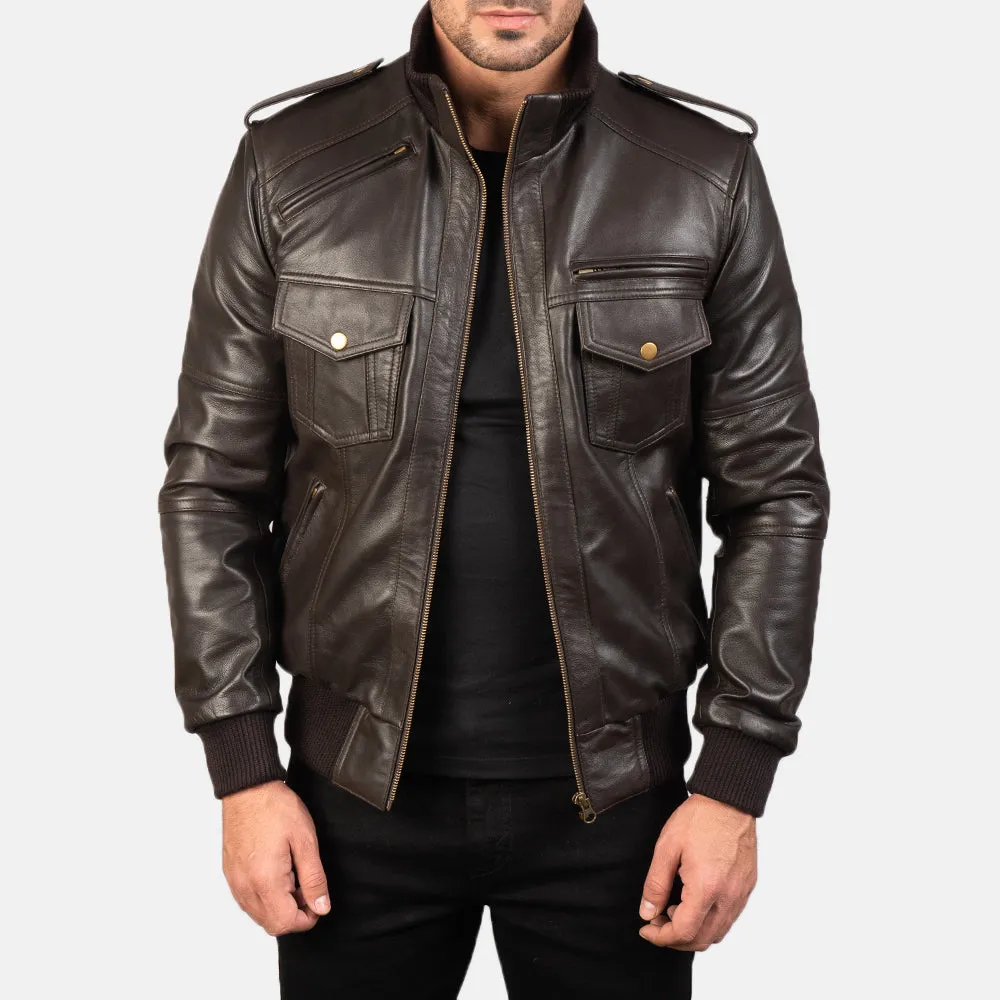 Shadow Agency Leather Bomber Jacket