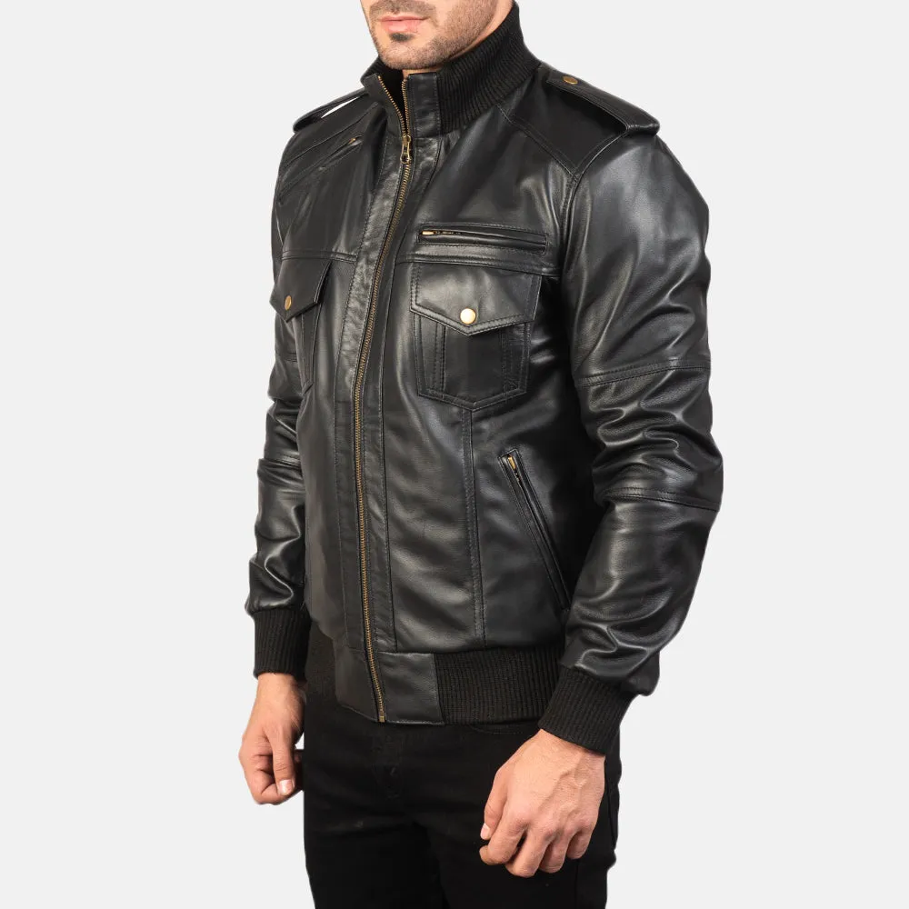 Shadow Agency Leather Bomber Jacket