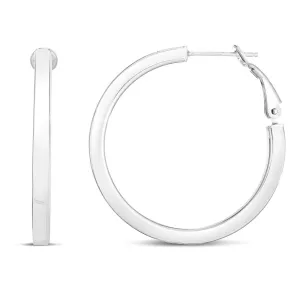 Silver 30mm Snap Hoops