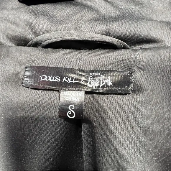 Size Small……...Corpse Bride Puffy Blue‎ &amp; Black Quilted Jacket.  New