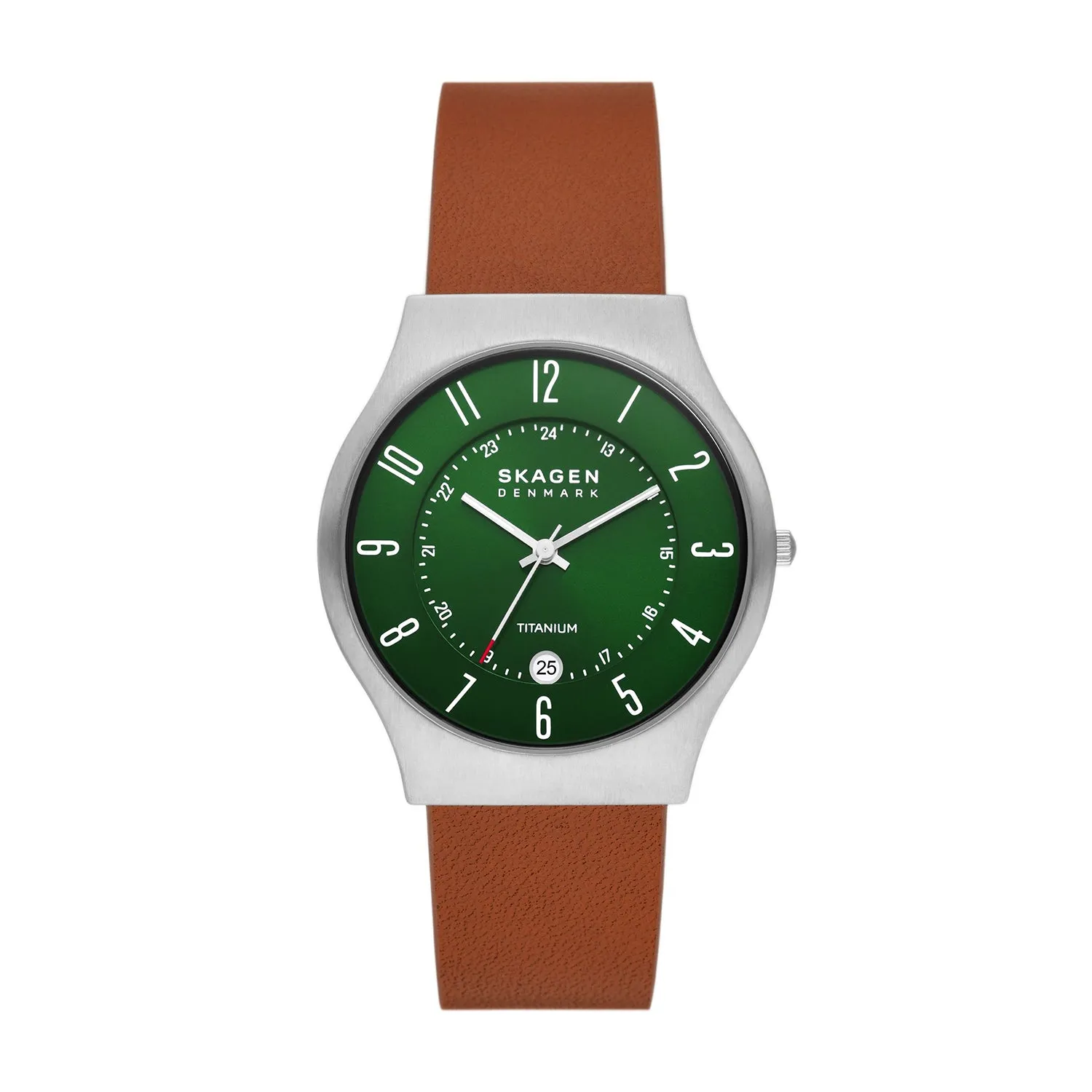 Skagen Sundby Three-Hand Date Luggage Leather Watch