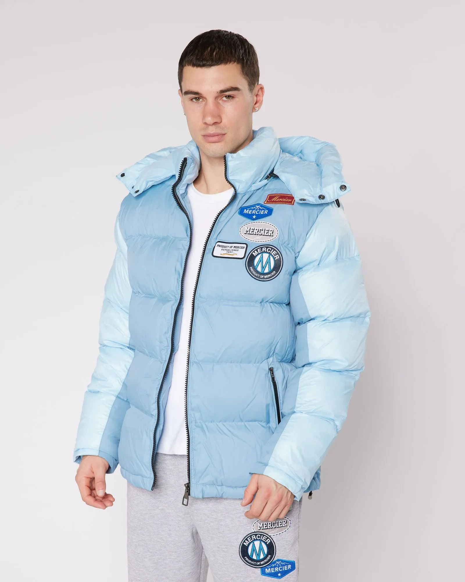Sky Blue OG badge Panelled Jacket