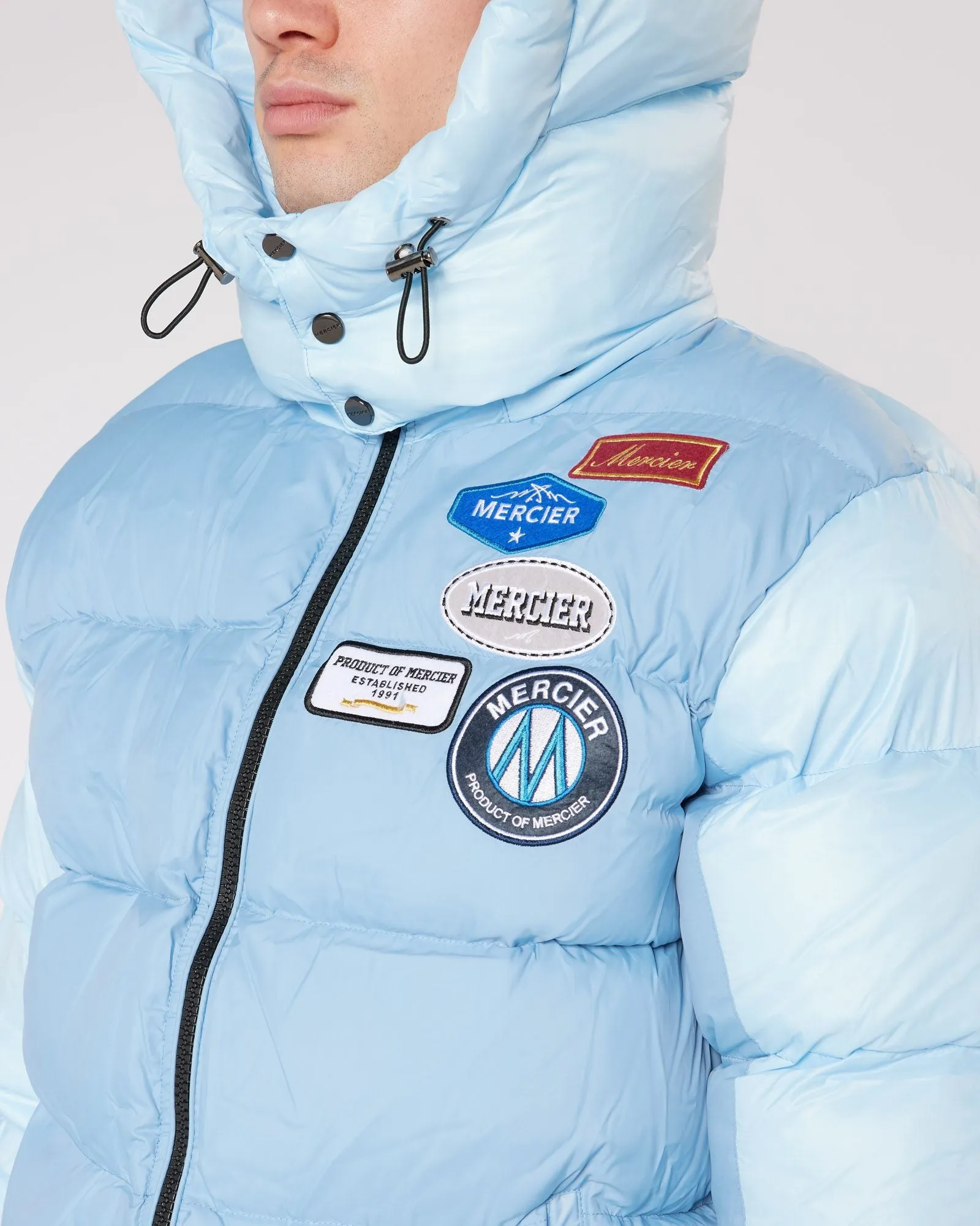 Sky Blue OG badge Panelled Jacket